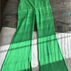 Aerie Green Wide Leg Pants